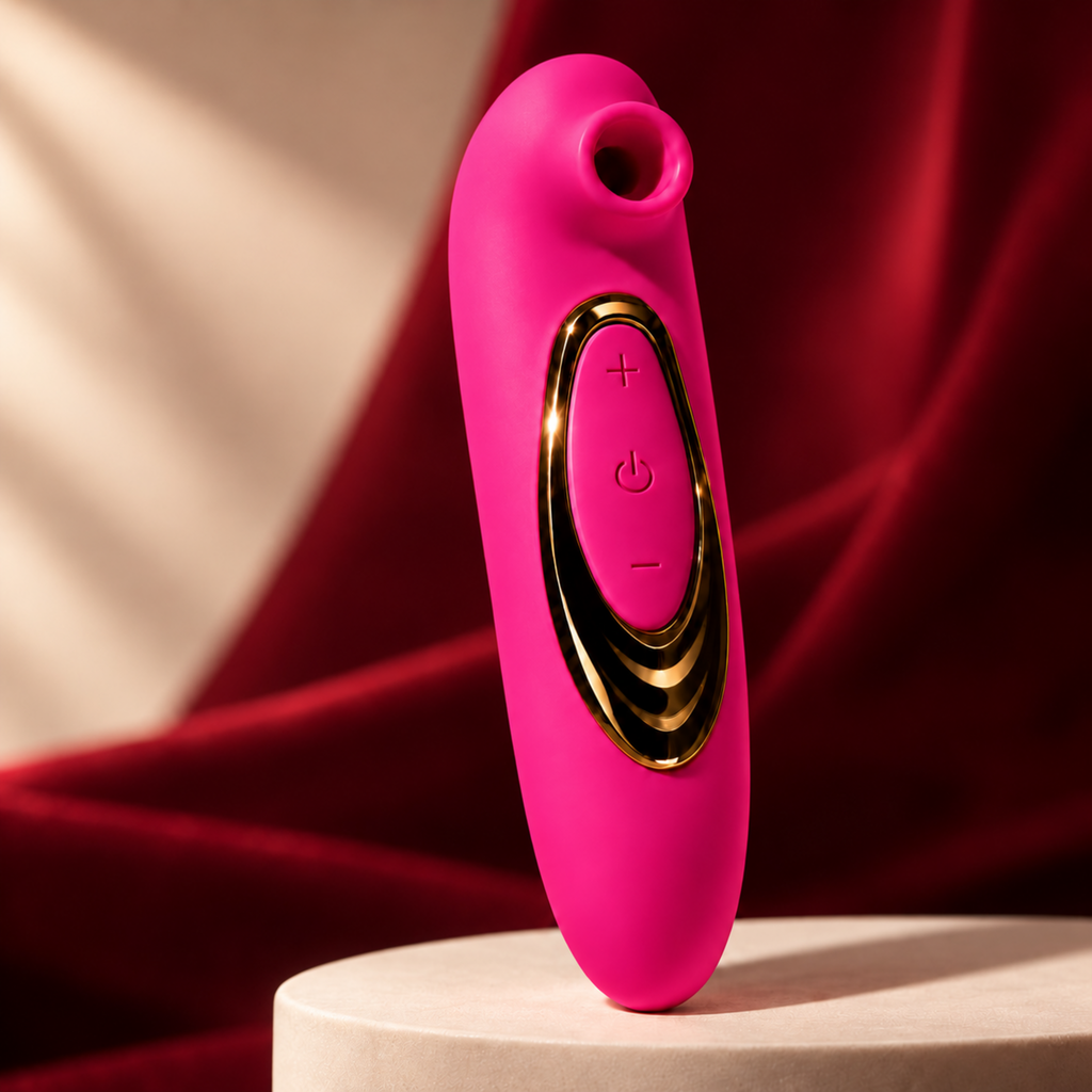 Le Pleaser, stimulateur aspiration et vibration | Rose framboise