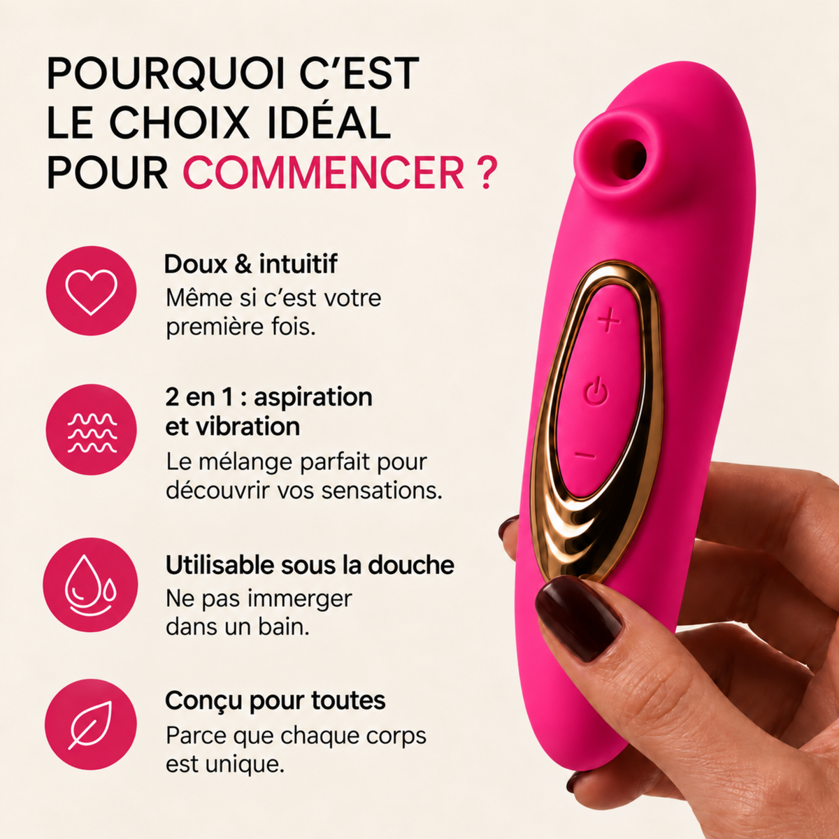 Le Pleaser Sensuelle Bliss | Rose framboise